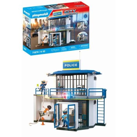 Playmobil - Jucarie de rol Statie de politie cu sala de interogatoriu - imagine 7